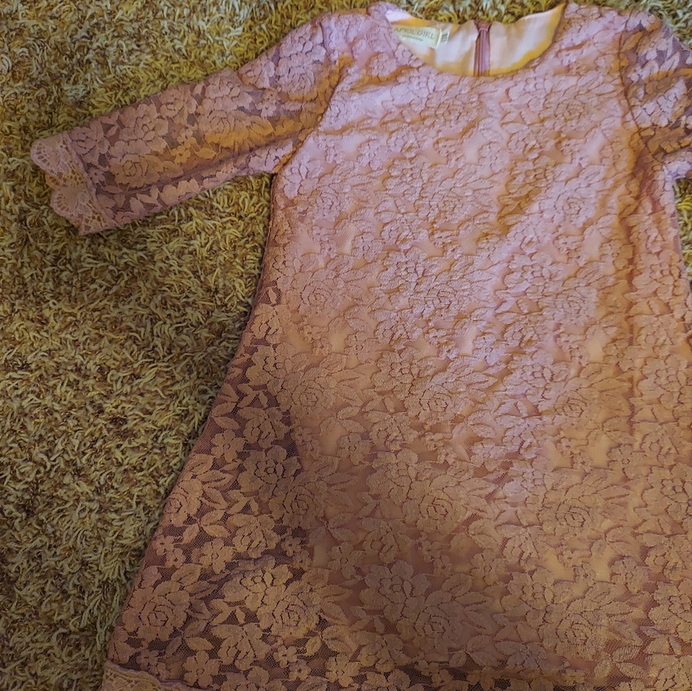 Dusty Rose Lace Dress
